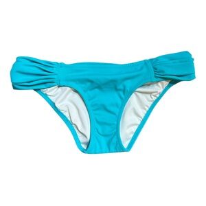 NWOT Victoria's Secret Ruched Turquoise Low Rise Bikini Bottoms Beach⭐️⭐️⭐️⭐️⭐️